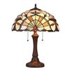Image 1 : Tiffany-style Stained Art Glass Table Desk Lamp