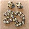 Image 2 : Vintage Mid Century Crystal Necklace & Earrings Set
