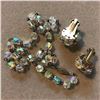 Image 4 : Vintage Mid Century Crystal Necklace & Earrings Set