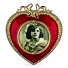 Image 1 : Lovely Red Heart Enameled Guilloche Russian Royal Picture Frame