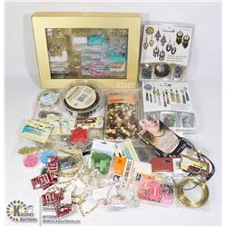 LARGE LOT OF BEADS WOOD SHELL