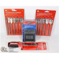 FLAT OF NEW TOOLS INCLUDING CRAFTSMAN PUSH AND