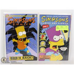 BONGO SIMPSONS COMICS #1 AND #2