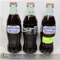 SET OF 3 8OZ  COCA COLA BOTTLES FROM NATIONAL