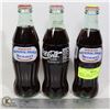 Image 1 : SET OF 3 8OZ  COCA COLA BOTTLES FROM NATIONAL