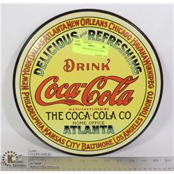 METAL ROUND COCA COLA SIGN