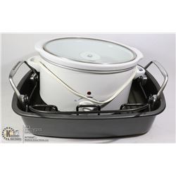 KITCHEN AID ROASTING PAN & ELECTRIC SLOW COOKER