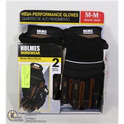 NEW HOLMES WORKWEAR 2 PACK WORK GLOVES