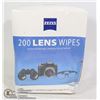 Image 1 : 200PC ZEISS PRE-MOISTENED LENS WIPES
