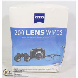 200PC ZEISS PRE-MOISTENED LENS WIPES