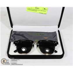 PAIR OF LUENX BLACK AND GOLD TONED DESIGNER