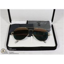 PAIR OF SOJOS DESIGNER AVIATOR SUNGLASSES WITH