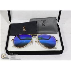 PAIR OF SOJOS DESIGNER AVIATOR SUNGLASSES WITH
