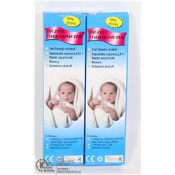 TWO DIGITAL THERMOMETERS (BATTERIES INCLUDED)