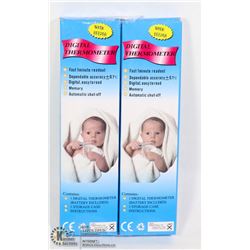 TWO DIGITAL THERMOMETERS (BATTERIES INCLUDED)