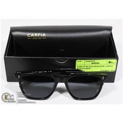 PAIR OF BLACK DESIGNER CARFIA SUNGLASSES