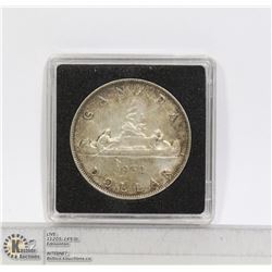 1952 GEORGE VI CANADA SILVER DOLLAR COIN