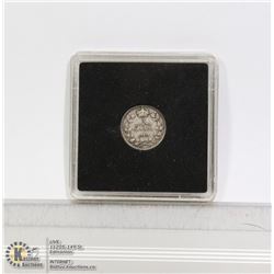 1910 EDWARDIAN CANADIAN SILVER 5 CENT COIN