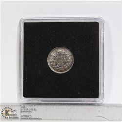 1914 GEORGE V CANADA SILVER 5 CENT COIN