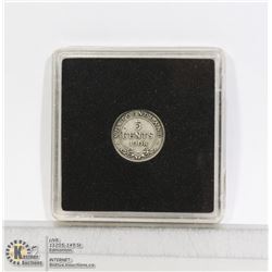 1908 NEWFOUNDLAND SILVER 5 CENT COIN
