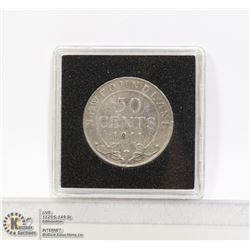 1911 NEWFOUNDLAND SILVER 50 CENT COIN