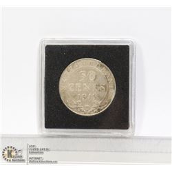 1919 NEWFOUNDLAND SILVER 50 CENT COIN