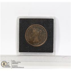 NEW BRUNSWICK HALF PENNY COIN 1843