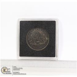 1844 CANADA HALF PENNY COIN BANK OF MONTREAL