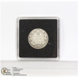 1919 GEORGE V CANADA SILVER 25 CENT COIN