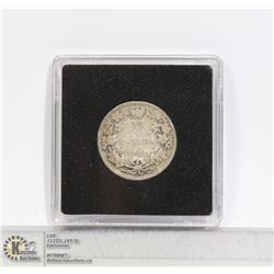 1902H EDWARDIAN CANADA SILVER 25 CENT COIN