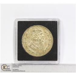 1958 VINTAGE MEXICO SILVER PESO COIN