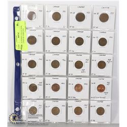 CANADA PENNY COLLECTION, CATALOGED W VARIETIES