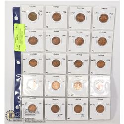 CANADA PENNY COLLECTION, CATALOGED W VARIETIES