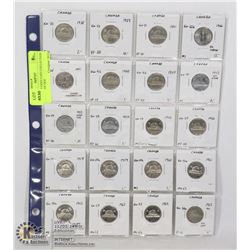 CANADA 5 CENT COIN COLLECTION WITH VARIETIES