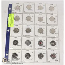 CANADA 25 CENT COIN COLLECTION WITH VARIETIES