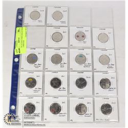 CANADA 25 CENT COIN COLLECTION WITH VARIETIES