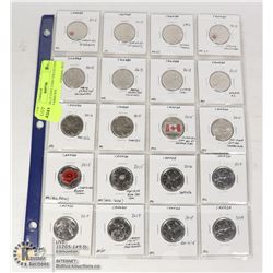 CANADA 25 CENT COIN COLLECTION WITH VARIETIES