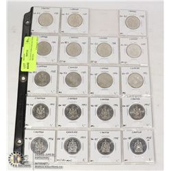 CANADA 50 CENT COIN COLLECTION WITH VARIETIES