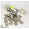 Image 1 : OLD JAR FILLED WITH OLD CANADA $1 & 50c