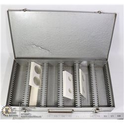 METAL COIN BOX FOR STORING COINS IN 2 X 2 HOLDERS