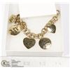 Image 1 : GOLD TONE HEART/LOVE CHARM BRACELET