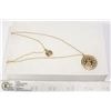 Image 1 : GOLD TONE ROMAN COIN & CROSS NECKLACE