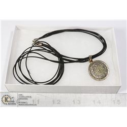 MAYAN CALENDAR SILVER TONE MEXICO CHAIN