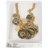 Image 1 : GOLD TONE COIN STYLE FASHION NECKLACE