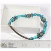 Image 1 : SILVER TONE TURQUOISE TYPE BRACELET