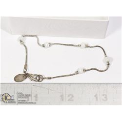 CLAIRES BRAND SILVER TONE BEAD BRACELET