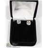 Image 1 : STERLING SILVER DIAMOND 1 CARAT CUBIC EARRINGS