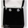 Image 1 : STERLING SILVER DIAMOND .50 C CUBIC EARRINGS
