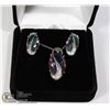 Image 1 : SILVER TONE MYSTIC TOPAZ CUBIC EARRINGS &
