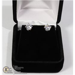 STERLING SILVER DIAMOND .50 C CUBIC EARRINGS
